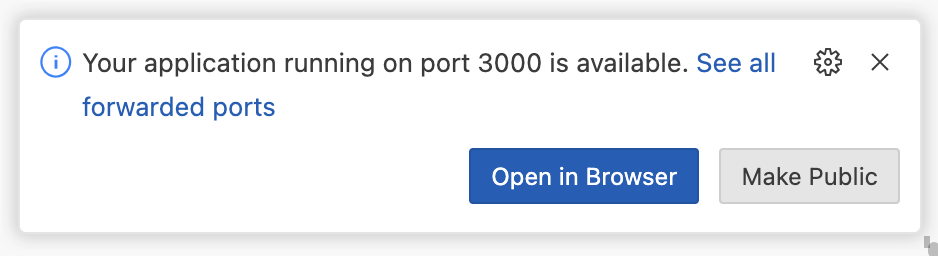 Forwarded ports